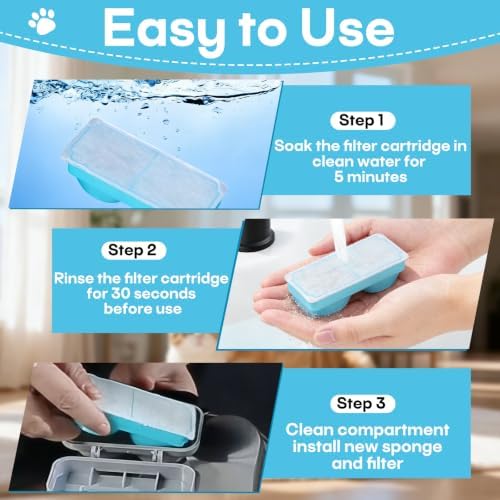 4-Pack Pet Water Fountain Filter Compatible with Emdoro Pet Water Fountains - Image 6