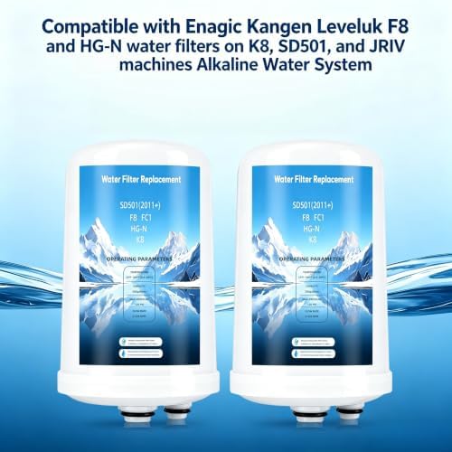FC1 HG-N F8 Water Filter Replacement Cartridge Compatible with Enagic Leveluk K8, SD501 (2011+), JRIV 8-Plate Ionizer Machines Alkaline Water System, 1 Pack - Image 5