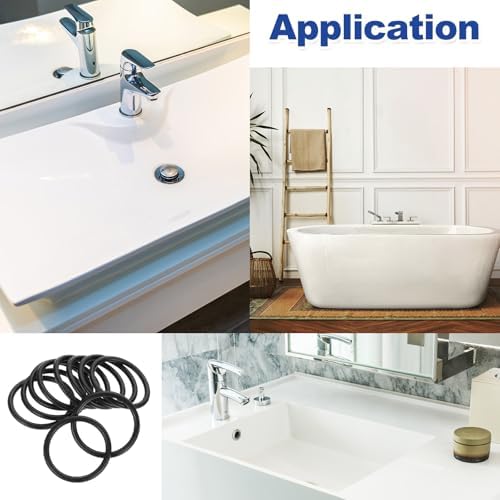 PATIKIL Silicone O Rings, 10 Pcs 1.4" OD 1.1" ID 0.12" Width Sealing O Ring Gasket Washers for Bathroom Sink Compressor Valves Pipe Hose Repair, Black (35x28.8x3.1mm) - Image 7