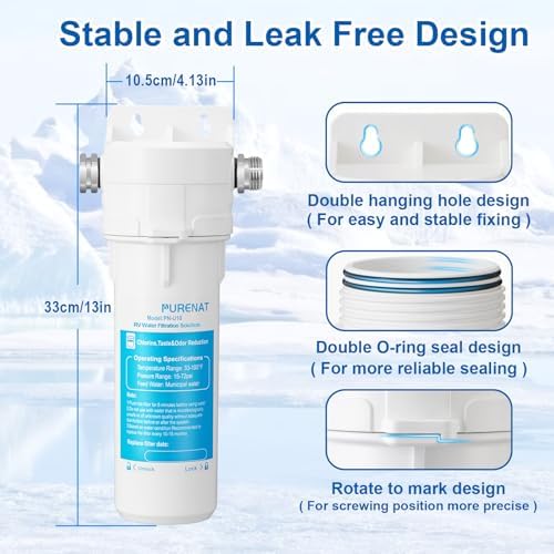 RV Water Filter System - with 10" Compound Filter for RVs,Campers,Gardening - Image 6