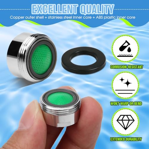 4Pcs Faucet Aerator Replacement, 20mm Honeycomb Anti-Splash High Flow Water Saving Sink Aerators M20 Male Thread, Universal Bathroom Kitchen Faucet Parts - Image 3