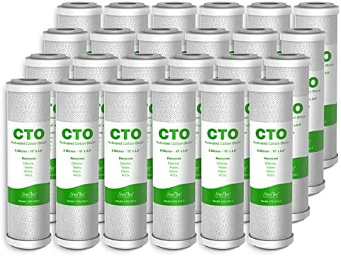 SimPure 5 Micron 10" x 2.5" Whole House CTO Carbon Sediment Water Filter by SimPure_Water