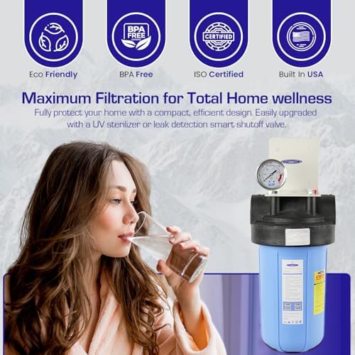 Compact Whole House Water Filter, Smart Series (3-6 GPM | 1-2 People), Single, Includes 1" Connection | Crystal Quest - Image 3
