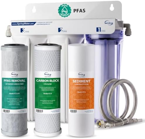 iSpring US31KF-PF 3-Stage PFAS/PFOA Removal Under-Sink Water Filter System by iSpring