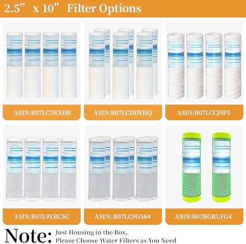 Geekpure 10 Inch PP Sediment Filters 2.5" x 10" -5 Micron-Pack of 4 - Image 4