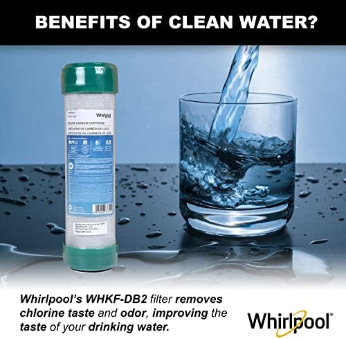 Whirlpool Undersink Premium Carbon Block Filter WHKF-DB2, 0.5 Micron Rating Reduces Mercury, Lead, Cysts, Asbestos, 6-Month Life, Use for Home Drinking Water Filtration or Reverse Osmosis System - Image 6