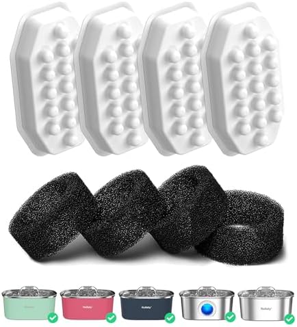Rellaty Official Cat Water Fountain Filters Replacement & Pre-Filter Sponge by Rellaty