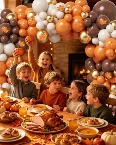Fall Balloon Arch Kit for Autumn Thanksgiving Party Decorations Brown - Image 3