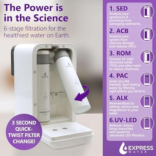 Express Water ROC001ALK Reverse Osmosis Water Filter, 6 Stage, pH UV - Image 5