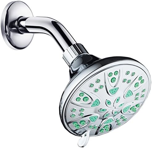 AquaDance Antimicrobial – Anti-Clog High-Pressure 6-Setting Shower Head with Microban Nozzle Protection from Growth of Mold, Mildew & Bacteria for Stronger Shower! 4" Coral Green - Image 4