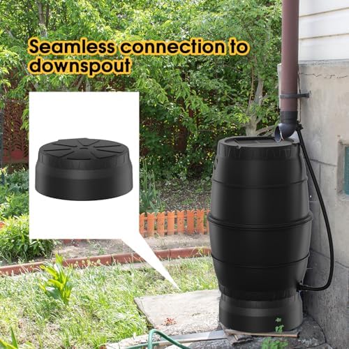 Heavy Duty Rain Barrel Stand, Universal Base for 45-65 Gallon Rain Water Collection Barrels, Elevated Riser for Easy Spigot Access and Increased Water Pressure, Sturdy Polypropylene, Black - Image 5