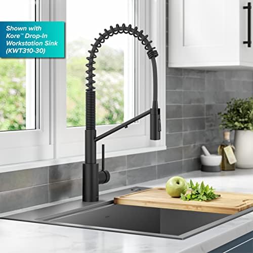 KRAUS Oletto 2-in-1 Commercial Style Pull-Down Single Handle Water Filter Kitchen Faucet for Reverse Osmosis or Water Filtration System in Matte Black, KFF-2631MB - Image 3