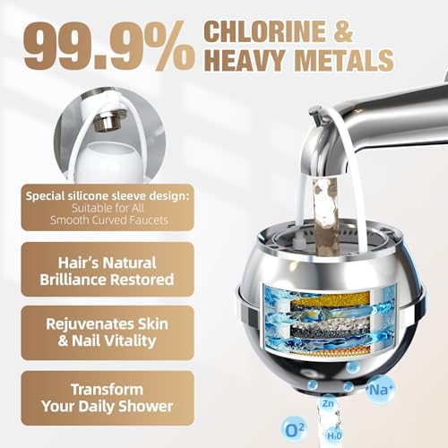SHLLKTTRY Bath Water Filter for Tub Faucet with Overflow,Filtration,Remove Contaminants,Chlorine,Fluoride,Hard Water Softener,Enhances Health of Skin,Hair,Nails,Relieve Eczema,3,000 Gallons,Chrome - Image 3