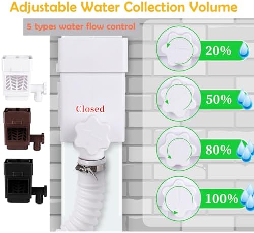 Rain Barrel Diverter Kit, Gutter Downspout Diverter, Brown - Image 3