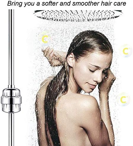 32 Stage Shower Filter with Vitamin C for Hard Water - Water Softener Shower Head Filter with Replaceable Multi-Stage Filter Cartridge to Remove Chlorine, Heavy Metal - Image 4