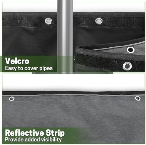 Backflow Preventer Cover, Insulated Cover Outdoor Pipe Insulation for Winter Freeze Protection and Backflow Valve, Irrigation Pipe, Sprinkler Valve, Winter Water Well Pump Covers, 24×24 in - Image 4