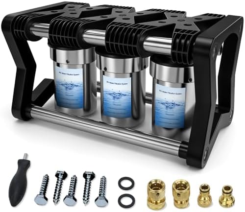 3 Stage RV Water Filter System Camper Water Filter for RV and Boat by Feeligivin