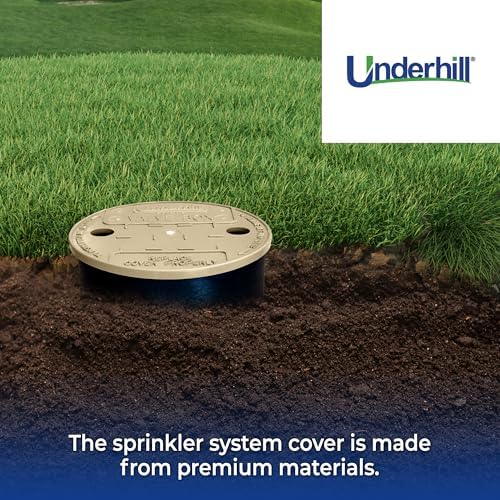 Underhill Sprinkler Valve Round Box Lid, VersaLid 10 Inch Universal Cover for Automatic Irrigation System, Tan, VL-10T-4, 4 Pack - Image 5