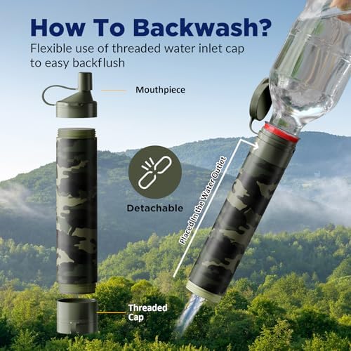 Membrane Solutions 6L Camo Gravity Water Filter Pro for Camping - Image 2