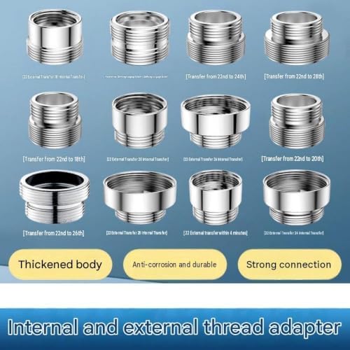 Faucet Adapter for Sink Aerator Water Filter Purifier Connector (5,22 out 22 out) - Image 2