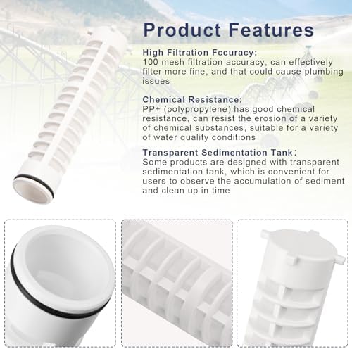 1-1/2" 100 Mesh Spin Down Sediment for 8" Rusco Vu Flow Water Filter Screen - Image 4