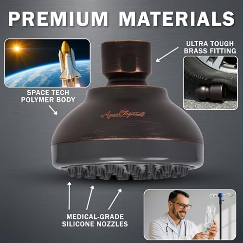 Aqua Elegante Pressure Boosting Shower Head - 1.8 GPM - Oil-Rubbed Bronze - Image 4
