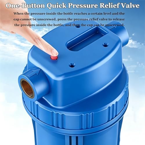 10×4.5'' Whole House Water Filtration System, Water Filter Bottle, Install Kit & Accessories Included, Filter Not Included, Replace Filter(Blue) - Image 4