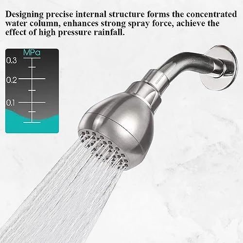 High Pressure Fixed Shower Head 3 Inch Saving Water Chrome Anti-leak Shower Head For Powerful Water Rain Easy Installation for Relaxing and Comfortable Shower Experience - Image 5