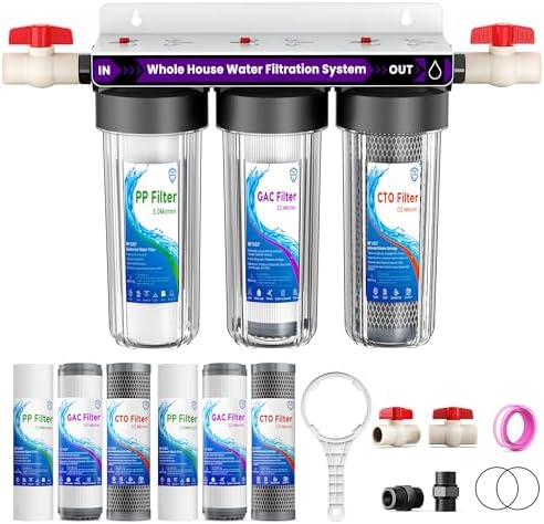 Whole House Water Filter System with 9 Filters,0.5Micron Filtration,3-Stage by xinshuo