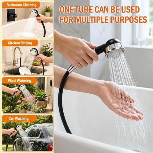 Windspeed 6.5Ft Slip On Tub Hose for Dogs Bathtub Faucet Attachment for Dog Washing Hose Tub Attachment for Pet Puppy Cat Washing Cleaning, Suitable for 0.6-0.9 inch Faucets - Image 7