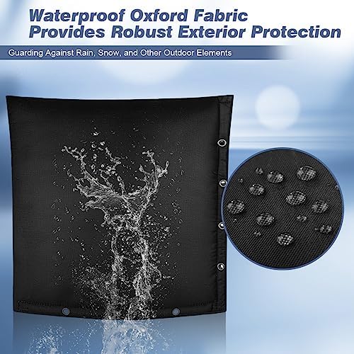 Outdoor Backflow Preventer Cover- 24''W x 24''H, Winter Freeze & Weatherproof Protection for Irrigation Pipes & Sprinkler Valves- Black - Image 5