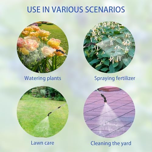 Electric Garden Sprayer, Portable Battery Powered Watering Wand, Rechargeable Plant Spray Mister with Telescopic Wand and 10ft Water Hose for Yard Lawn Weeds Plants,Type-C Charging, Blue - Image 5