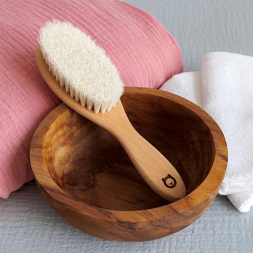 Soft Wooden Baby Hair Brush for Newborns & Toddlers in Chic Gift Box - Image 6