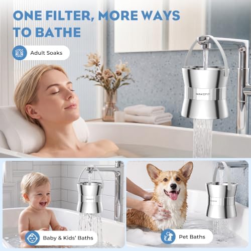 MakeFit Bathtub Faucet Filter, 8-Stage Bath Water Filter for Hard Water - Image 7