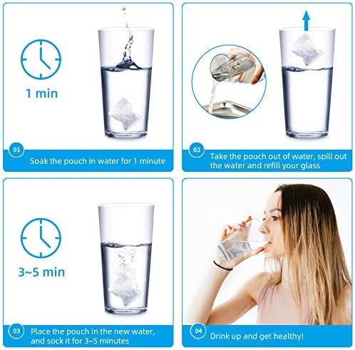 Filterelated Alkaline Water Filter Pouch 30g, Raise pH to 9+, BPA-Free SGS Tested, Portable Water Filter for Home, Camping, Travel, Office, Long-Lasting 105 litres / 28 Gallons(3-Pack) - Image 6