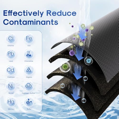 ICEPURE 5 Micron 4.5" x 10" CTO10BB-KDF Whole House Water Filter Coconut Shell Activated Carbon and KDF Replacement Cartridge Heavy Metal Removal Filter, 1PACK - Image 2
