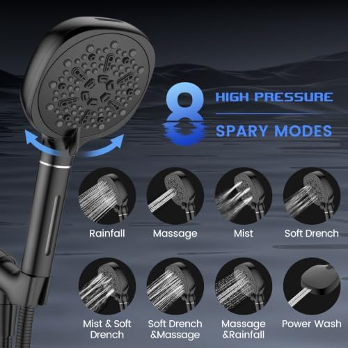 Filtered Shower Head with Handheld, High Pressure Shower Head with Filters - Image 5