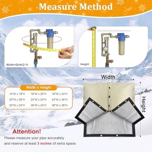 RICHIE 4-Way Opening Backflow Preventer Cover (5°F) Heavy-Duty 5-Layer Insulated Enclosure, All-Weather Protection for Outdoor Pipe, Irrigation Sprinkler Valve, Well Water Pump, 24" Wx24 H Beige - Image 2