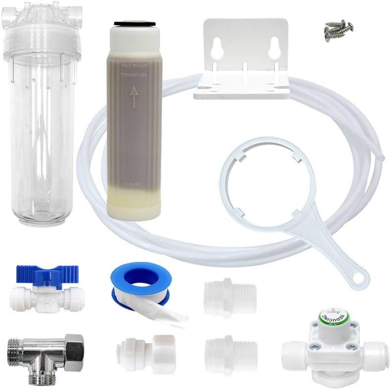 1-Stage Under-sink Housing Type Water Purifying Cation Removal Anion Exchange Resin Filter DIY Set: Rust Removal by FILTERTECHKOREA