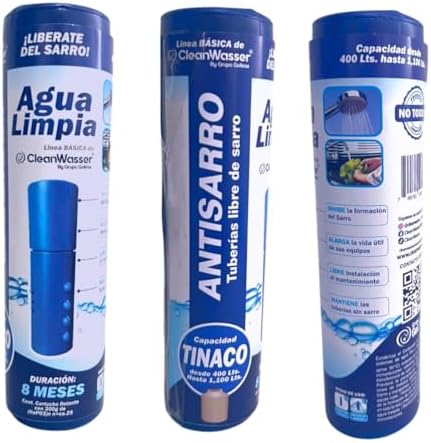 Anti-Tartar Clean Water for 400 to 1,100 Liters Tartar Inhibitor Floating Cartridge, Duration 8 Months by Unknown