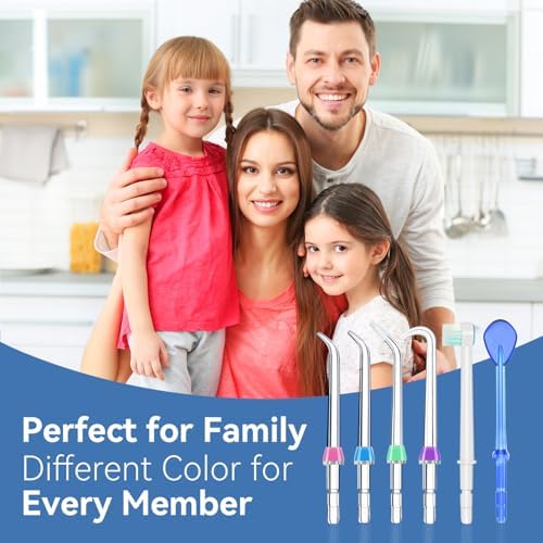 Replacement Heads for Waterpik, Water Flosser Replacement Heads Parts for Waterpik Oral Irrigator, Aquaflosser 6 Tips Tongue Combo - Image 7