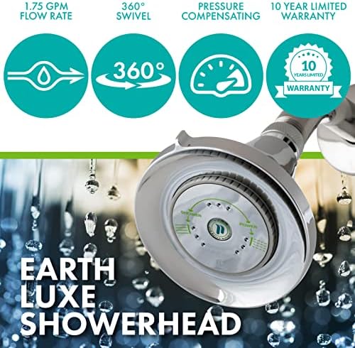 Niagara Conservation High Efficiency 1.75 GPM Earth Luxe 3-Spray Showerhead in Chrome, N3917CH - Image 2