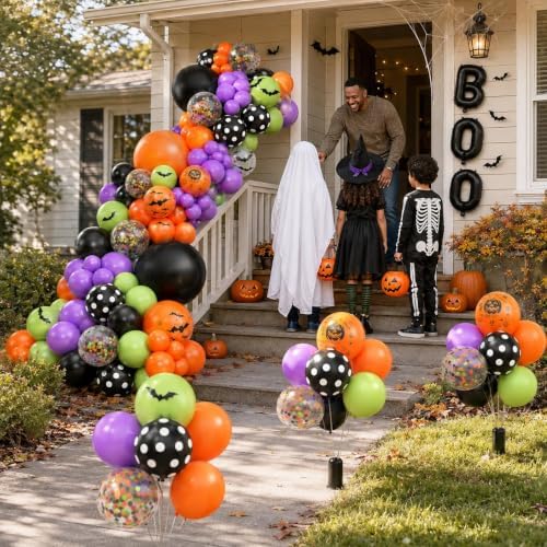 Halloween Balloon Arch Kit with BOO Foil Balloons for Halloween Party Decor - Image 4