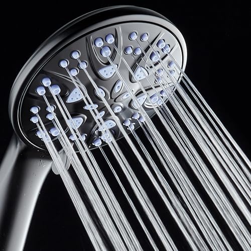 AquaDance Antimicrobial/Anti-Clog High-Pressure 6-setting Hand Shower with Nozzle Protection from Growth of Mold, Mildew & Bacteria for Stronger Shower! - Sunset Blue - Image 4