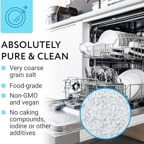 Dishwasher Water Softener Salt 8.8 LB – Pure, Coarse Grain Salt for Bosch, Miele, Whirlpool, Thermador & More – Eliminates Limescale, Spots & Residue – Vegan, Made in USA - Image 4