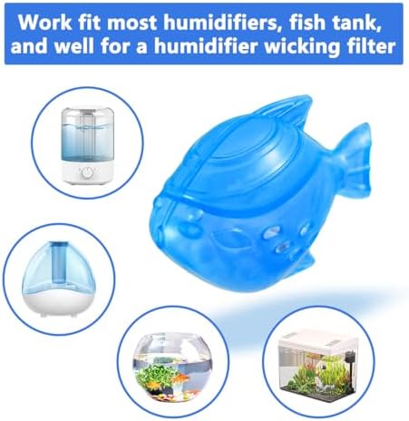 Humidifier Tank Cleaner, 10PCS Universal Humidifier filters fish Compatible with Drop,Droplet, Warm&Cool Mist Humidifiers, Fish Tank, Keep The Water (Fish-blue) - Image 2