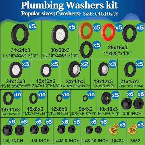 1075 Pcs 3-in-1 Spigot Repair Washers & Hose Gasket & Faucet O-Rings Kit - Image 4