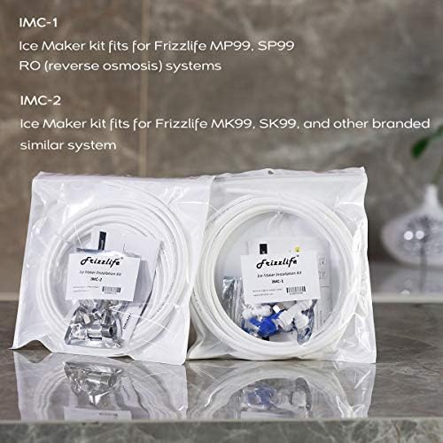 Frizzlife IMC-2 Ice Maker Fridge Water Line Installation Kit Fits For 3/8” Braided Hose Connection Braid Hose Connect Water Filter System - Image 6