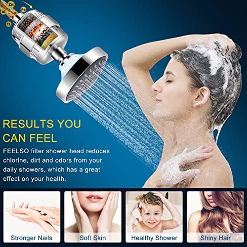 FEELSO Shower Head with Shower Filter, Filtered Shower Head for Hard Water - Image 3