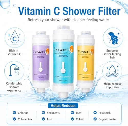 2 pack,Generic Vitamin C Shower Head Filter, Remove Chlorine & Impurities, Easy Installation, Filtered Shower Water for Healthier,Rosemary scented - Image 5